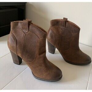 Clarks Indigo Brown Leather Ankle Boots Bootie Womens Sz 7 M Style 63158